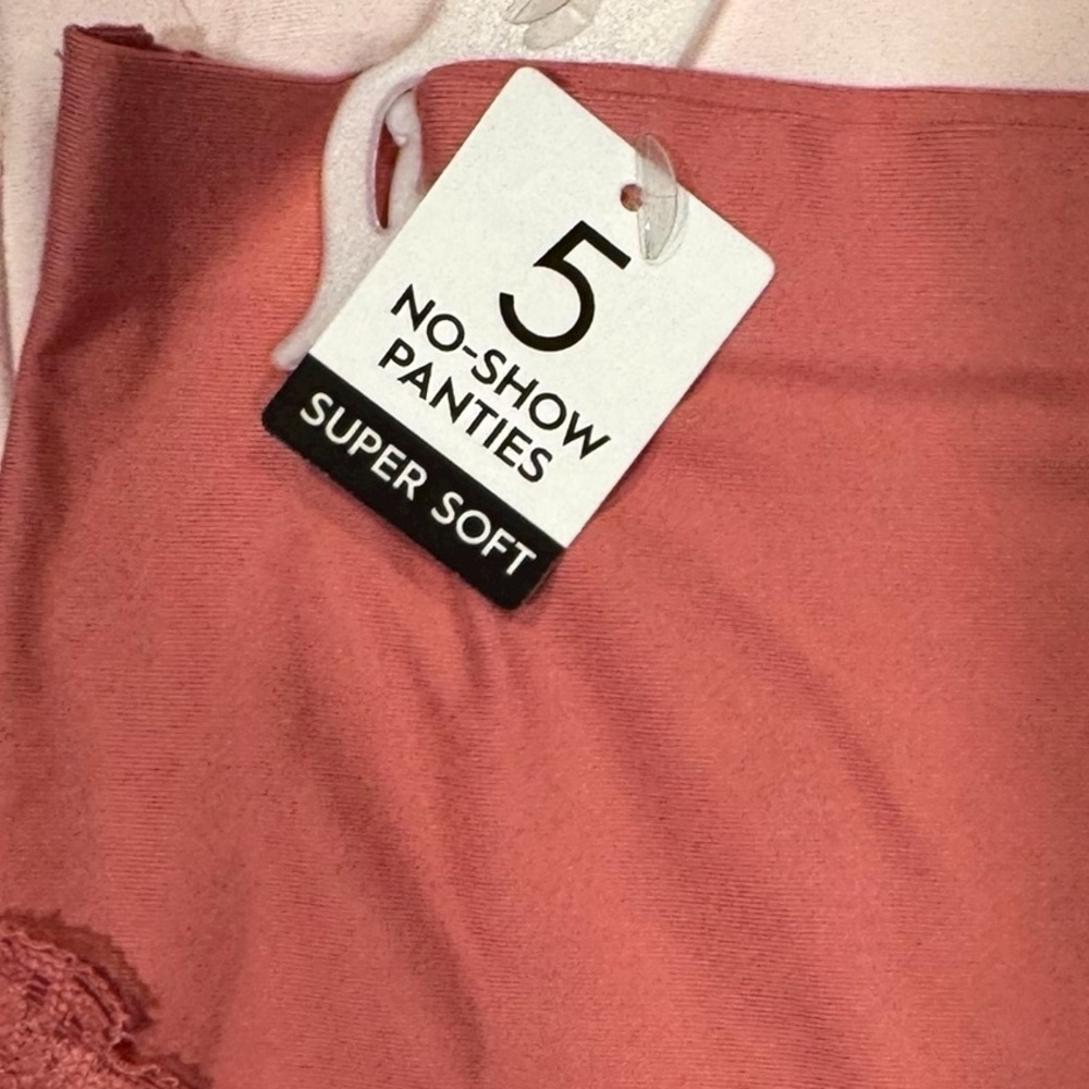 LAURA ASHLEY 5 Pack Panties No Show Super Soft Lace Detail NWT Medium - Picture 3 of 10